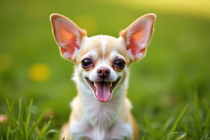 chien-chihuahua-oreilles-papillon Chihuahua aux oreilles papillon en plein jour en extérieur