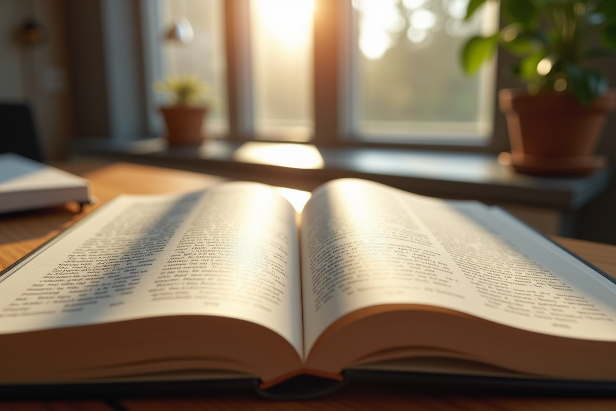 Livre de code juridique français ouvert sur bureau moderne