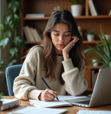 Meilleure méthode d’apprentissage : comparatif et conseils pour choisir Jeune femme concentrée dans un bureau à domicile
