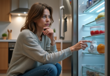 Pourquoi le thermostat de réfrigérateur est essentiel pour conserver les aliments Femme ajustant le thermostat dans un réfrigérateur moderne