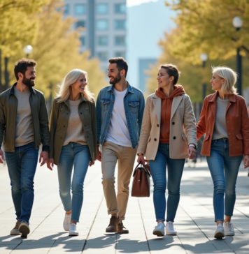 Caractéristiques essentielles des zones urbaines : Quelles sont-elles ? Groupe divers d'adultes dans une place urbaine en ville